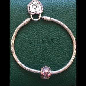 Locket Bracelet and Heart Charm